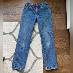 Vintage LL Bean flannel lined jeans approx 28x31